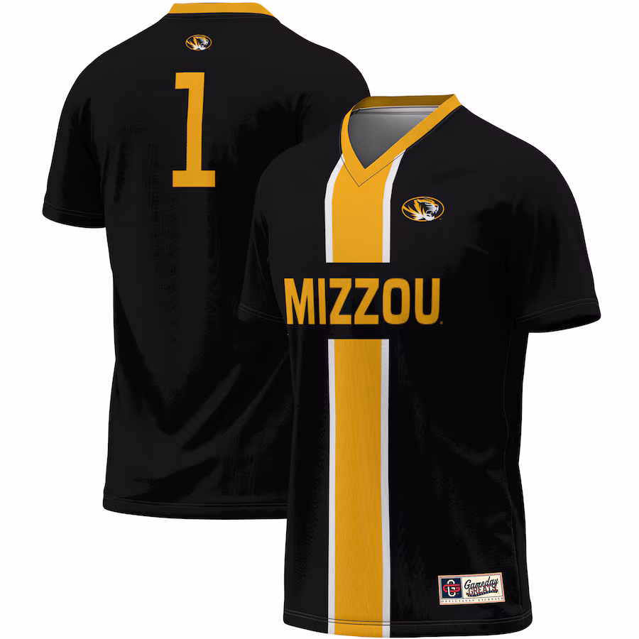 Unisex ProSphere #1 Black Missouri Tigers Lightweight Soccer Jersey - Jersey