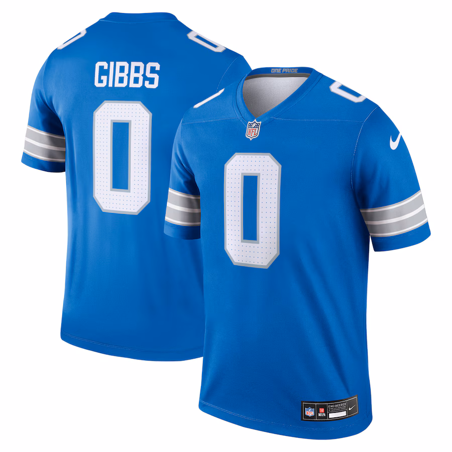 Men's Detroit Lions Jahmyr Gibbs Nike Blue Team Legend Jersey - Jersey
