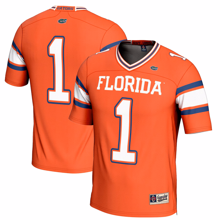Men's GameDay Greats #1 Orange Florida Gators Football Jersey - Jersey
