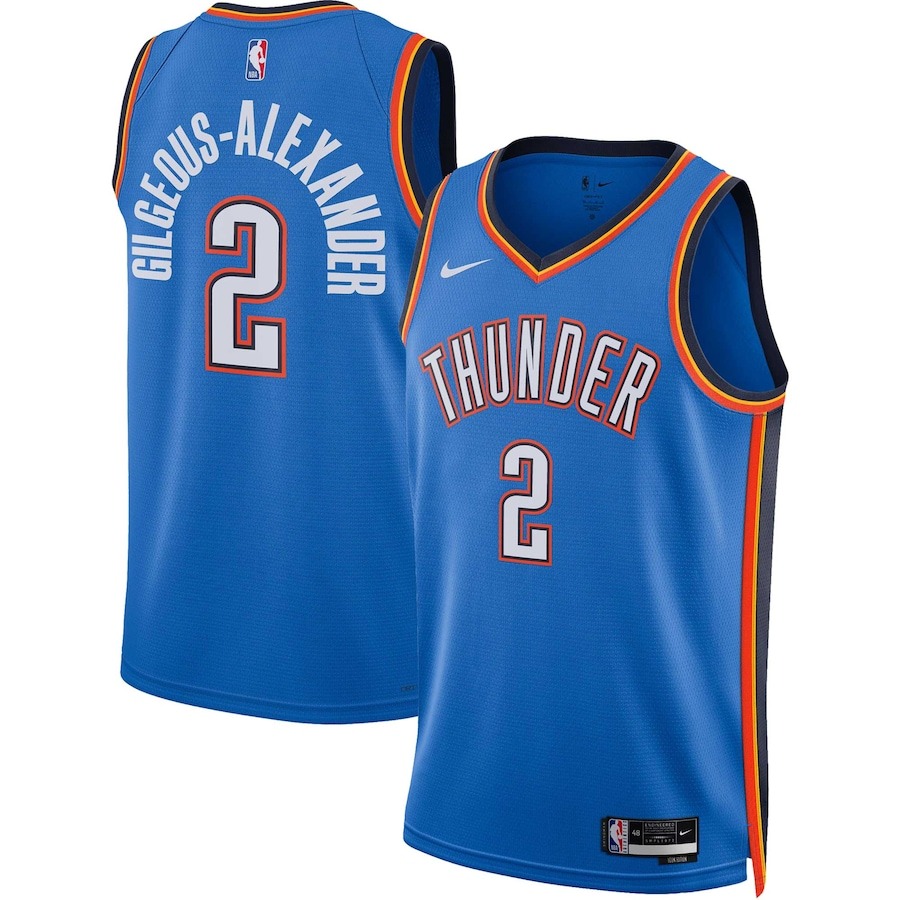 Unisex Oklahoma City Thunder Shai Gilgeous-Alexander Nike Blue Swingman Jersey - Icon Edition - Jersey