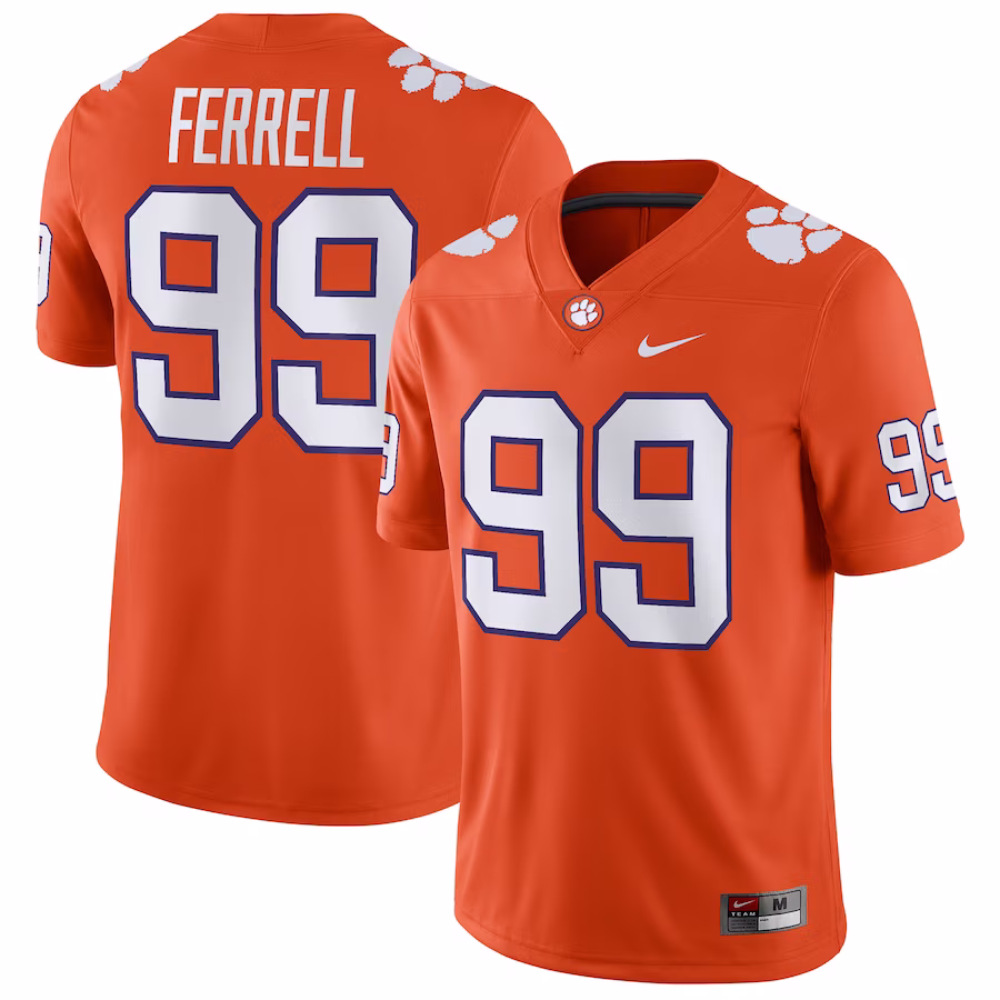 Clelin Ferrell Clemson Tigers Nike Game Jersey - Orange - Jersey