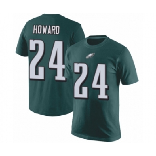 Philadelphia Eagles #24 Jordan Howard Green Rush Pride Name & Number T-Shirt - Jersey
