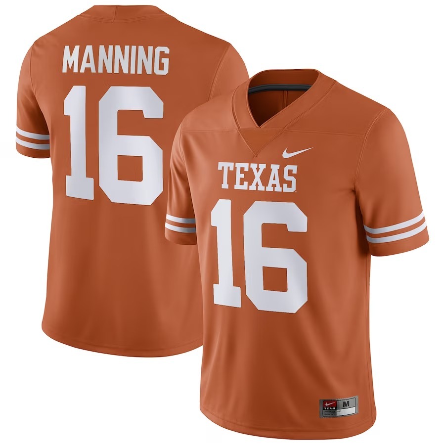 Arch Manning Texas Longhorns Nike NIL Replica Football Jersey - Texas Orange - Jersey