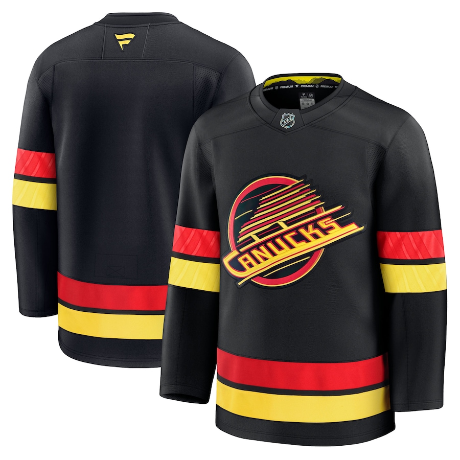 Men's Vancouver Canucks Fanatics Black Alternate Premium Jersey - Jersey