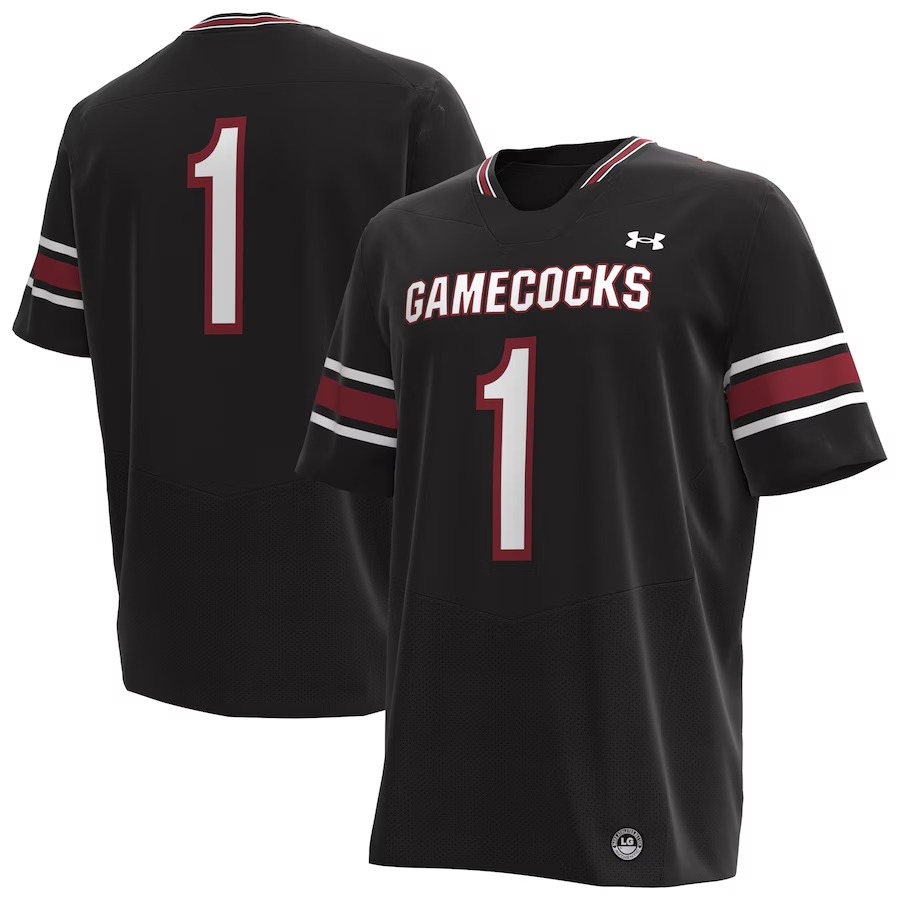 #1 South Carolina Gamecocks Under Armour Replica Football Jersey - Black - Jersey