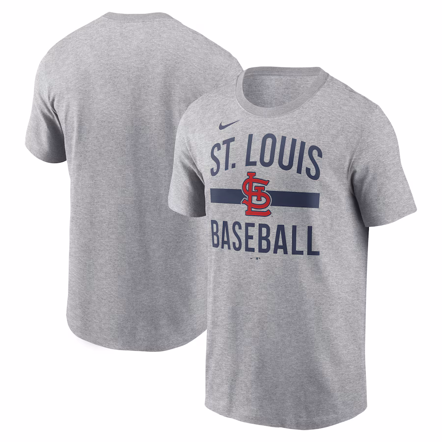 Men's St. Louis Cardinals Nike Heather Gray Arched T-Shirt - Jersey