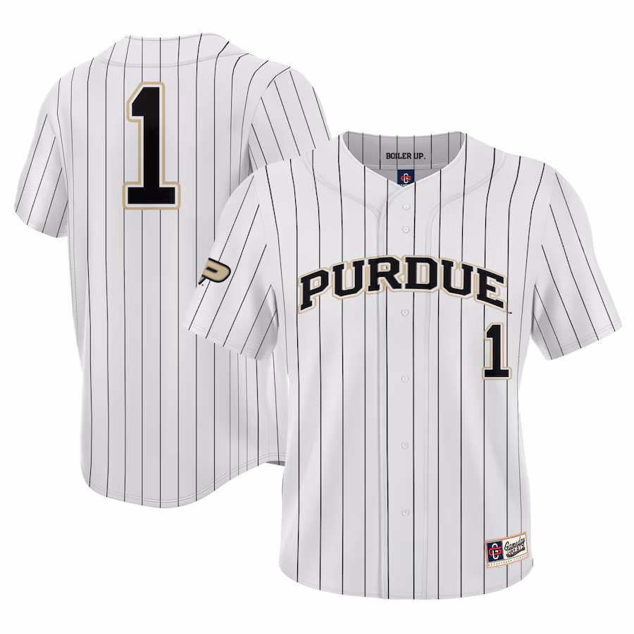 #1 Purdue Boilermakers GameDay Greats Lightweight Baseball Jersey - White - Jersey