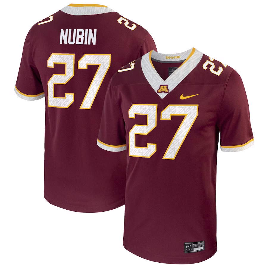 Tyler Nubin Minnesota Golden Gophers Nike Player Game Jersey - Maroon - Jersey
