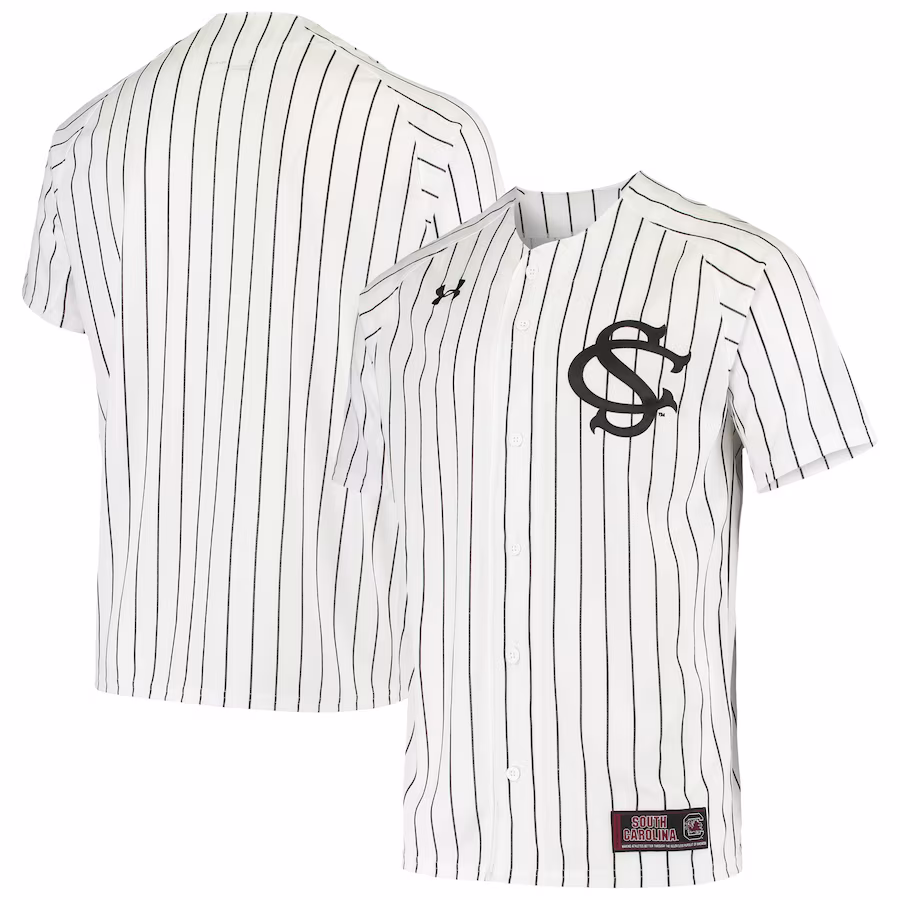 South Carolina Gamecocks Under Armour Replica Performance Baseball Jersey - White - Jersey