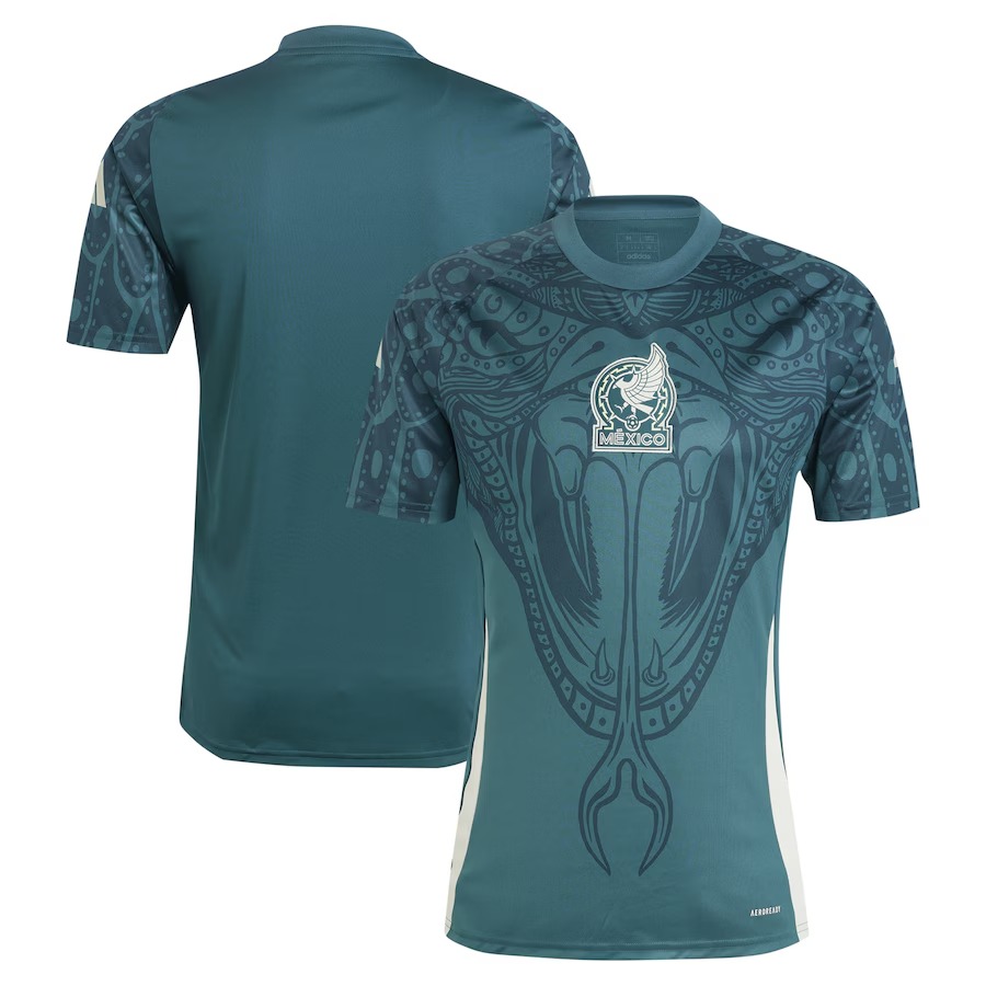 Men's Mexico National Team adidas Green 2024 Pre-Match Top - Jersey