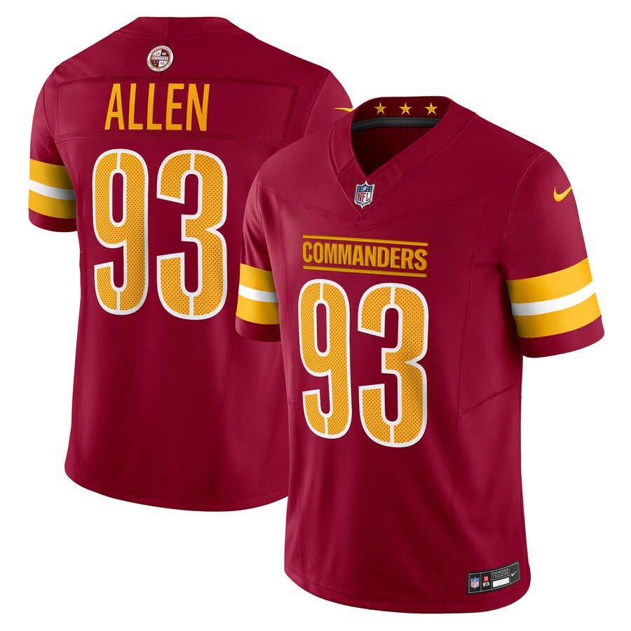 Men's Washington Commanders Jonathan Allen Nike Burgundy Vapor F.U.S.E. Limited Jersey - Jersey