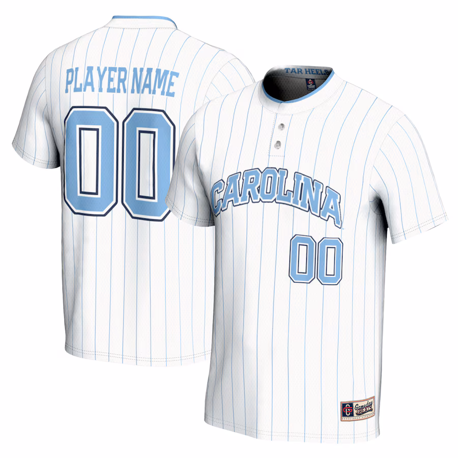 North Carolina Tar Heels GameDay Greats Youth NIL Pick-A-Player Softball Lightweight Jersey - White - Jersey