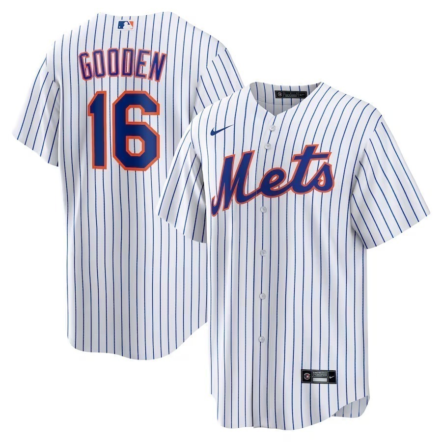 Men's New York Mets Dwight Gooden Nike White Home Replica Player Jersey - Jersey