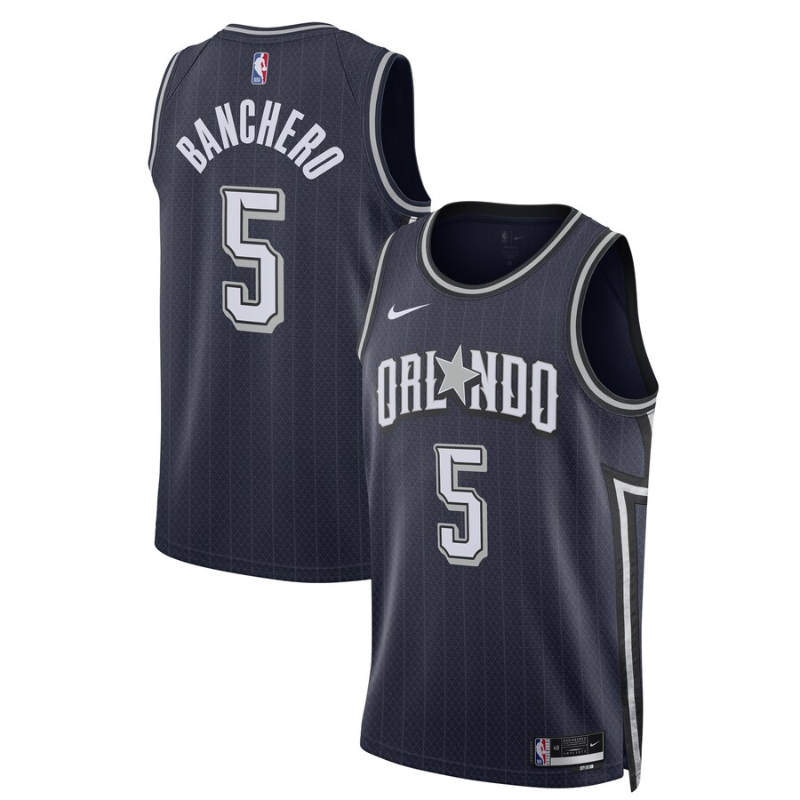 Unisex Orlando Magic Paolo Banchero Nike Navy 2023/24 Swingman Jersey - City Edition - Jersey