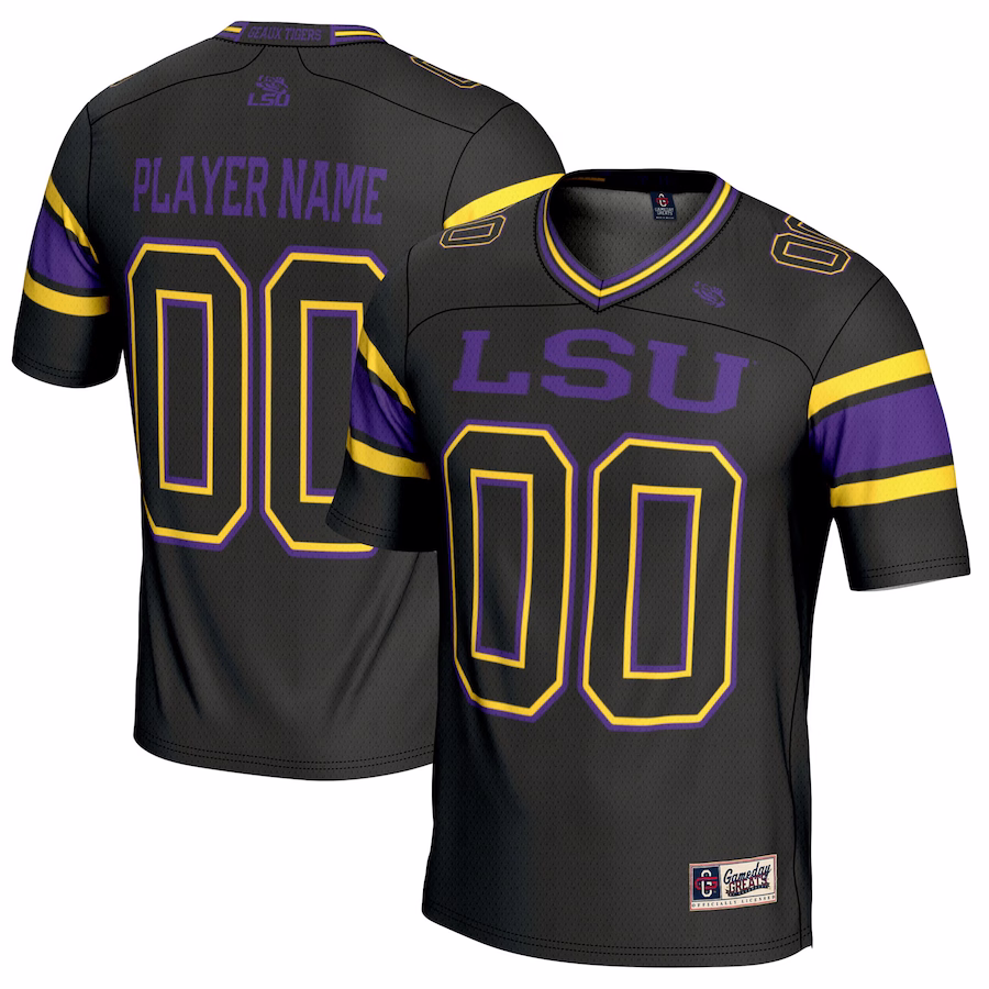 LSU Tigers GameDay Greats NIL Pick-A-Player Football Jersey - Black - Jersey