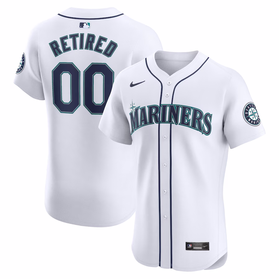 Men's Seattle Mariners Nike White Home Elite Pick-A-Player Retired Roster Jersey - Jersey