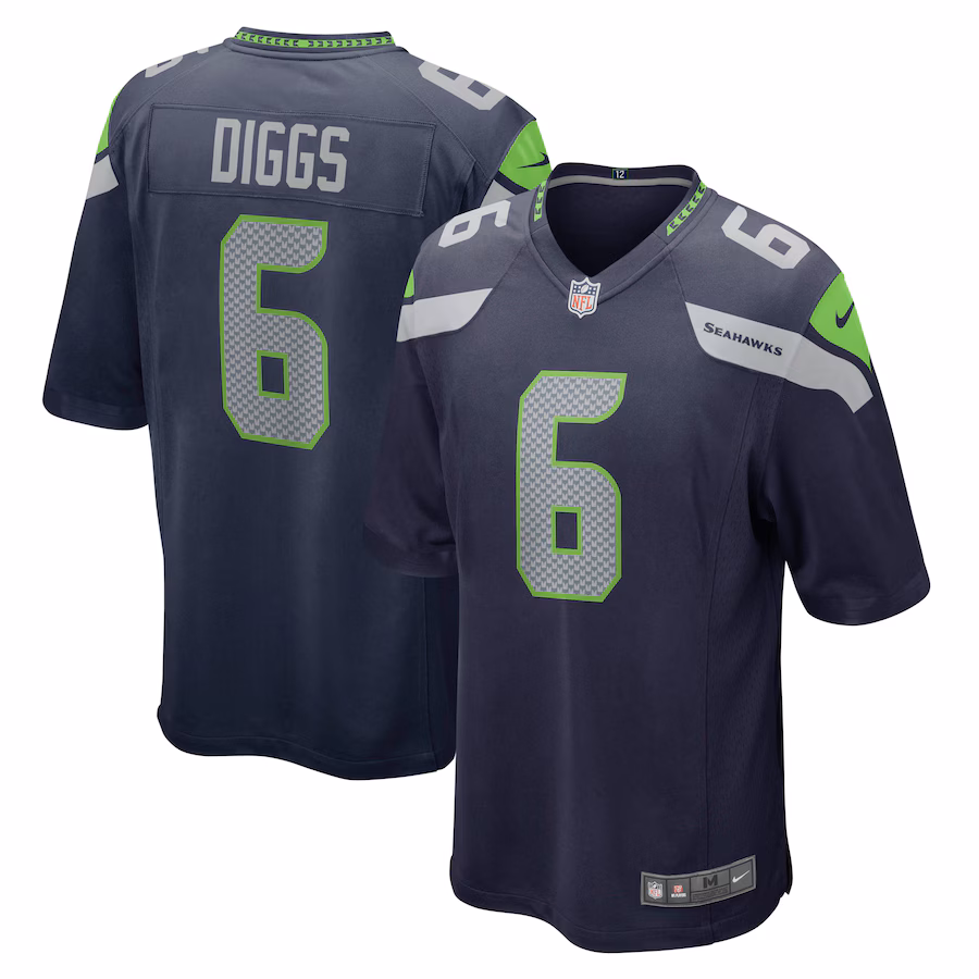 Men's Seattle Seahawks Quandre Diggs Nike College Navy Game Jersey - Jersey
