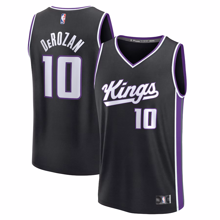 Youth Sacramento Kings DeMar DeRozan Fanatics Black Fast Break Replica Player Jersey - Icon Edition - Jersey