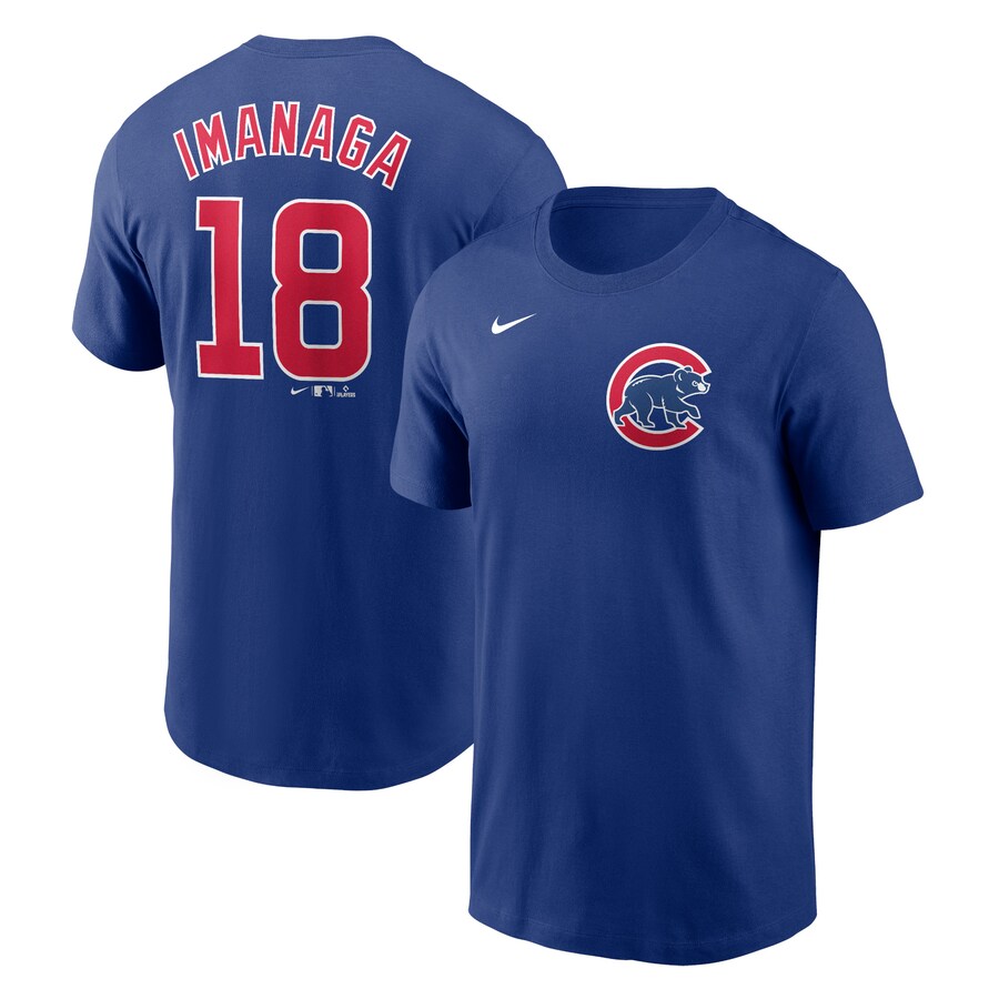 Men's Chicago Cubs Shōta Imanaga Nike Royal Fuse Name & Number T-Shirt - Jersey