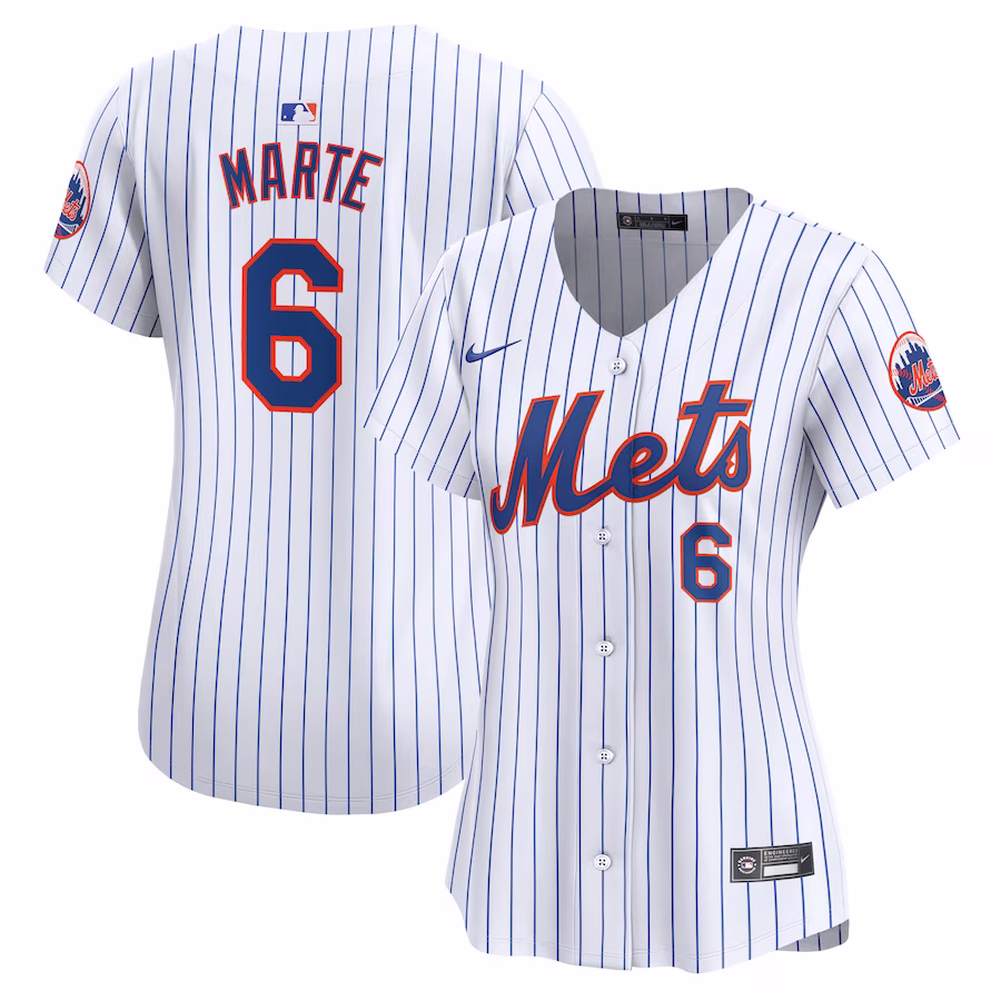 Women's New York Mets Starling Marte Nike White Home Limited Player Jersey - Jersey