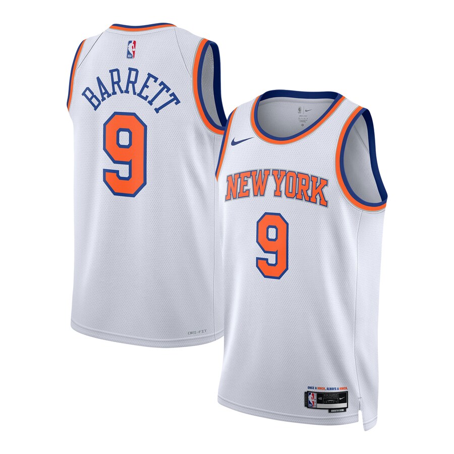 Unisex New York Knicks RJ Barrett Nike White Swingman Jersey - Association Edition - Jersey