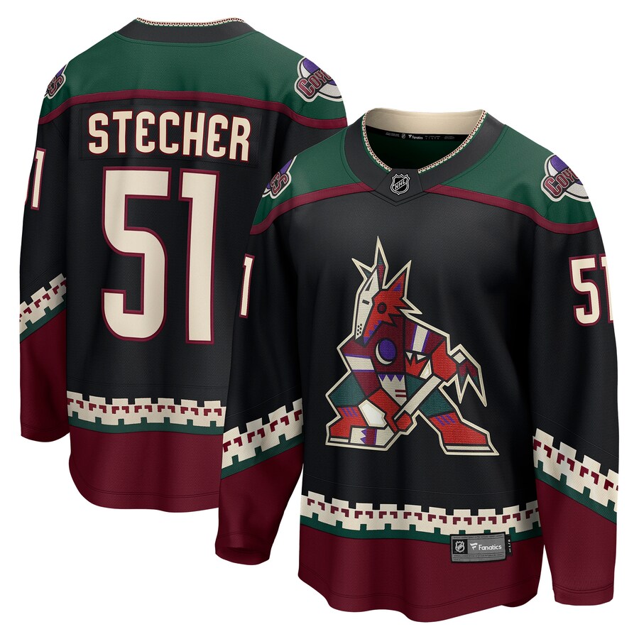 Men's Arizona Coyotes Troy Stecher Fanatics Branded Black Home Breakaway Player Jersey - Jersey