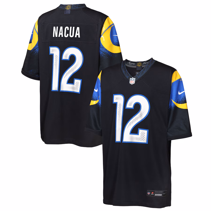 Youth Los Angeles Rams Puka Nacua Nike Midnight Blue 2025 Rivalries Collection Game Jersey - Jersey
