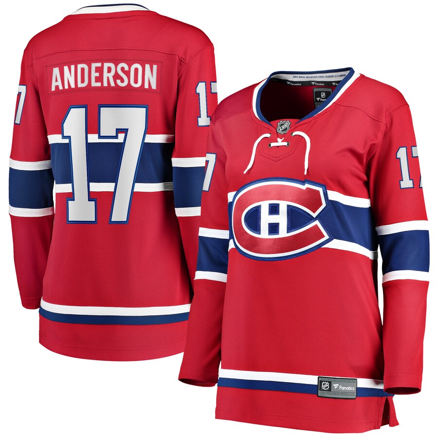 Women's Montreal Canadiens Josh Anderson Fanatics Branded Red Breakaway Player Jersey - Jersey