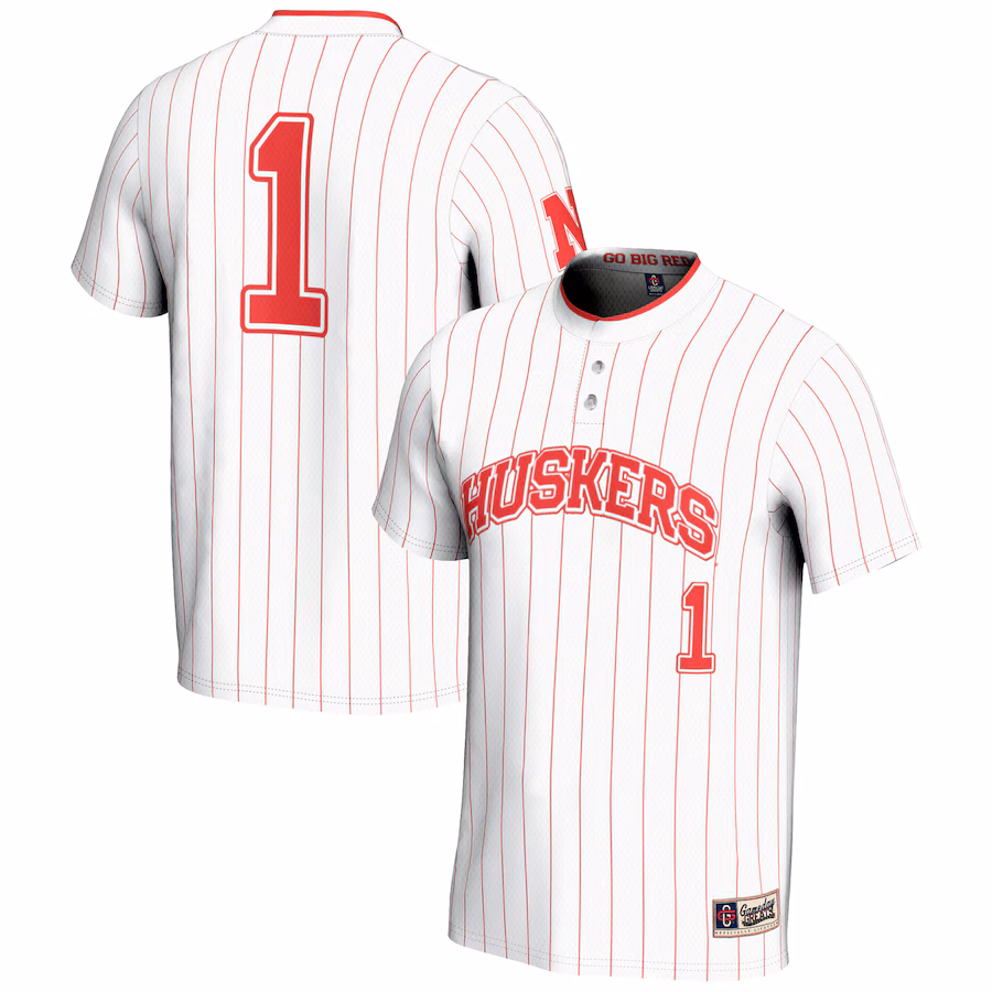 Unisex GameDay Greats #1 White Nebraska Huskers Lightweight Softball Jersey - Jersey
