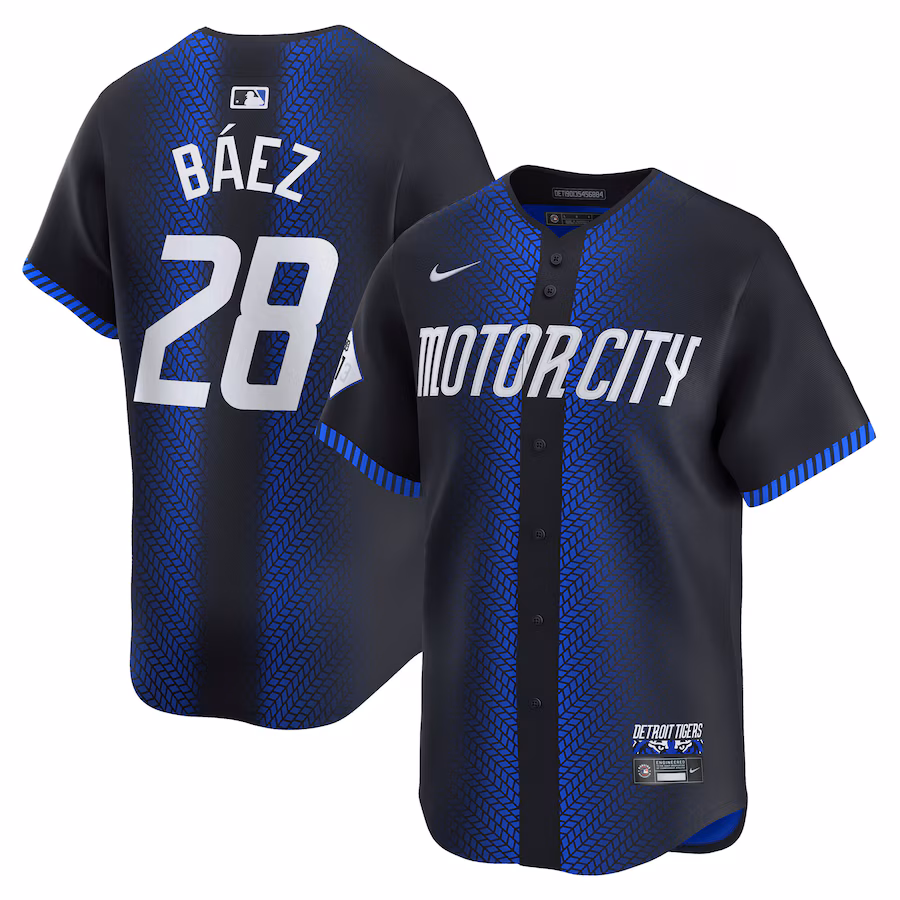 Men's Detroit Tigers Javier Báez Nike Navy City Connect Limited Player Jersey - Jersey