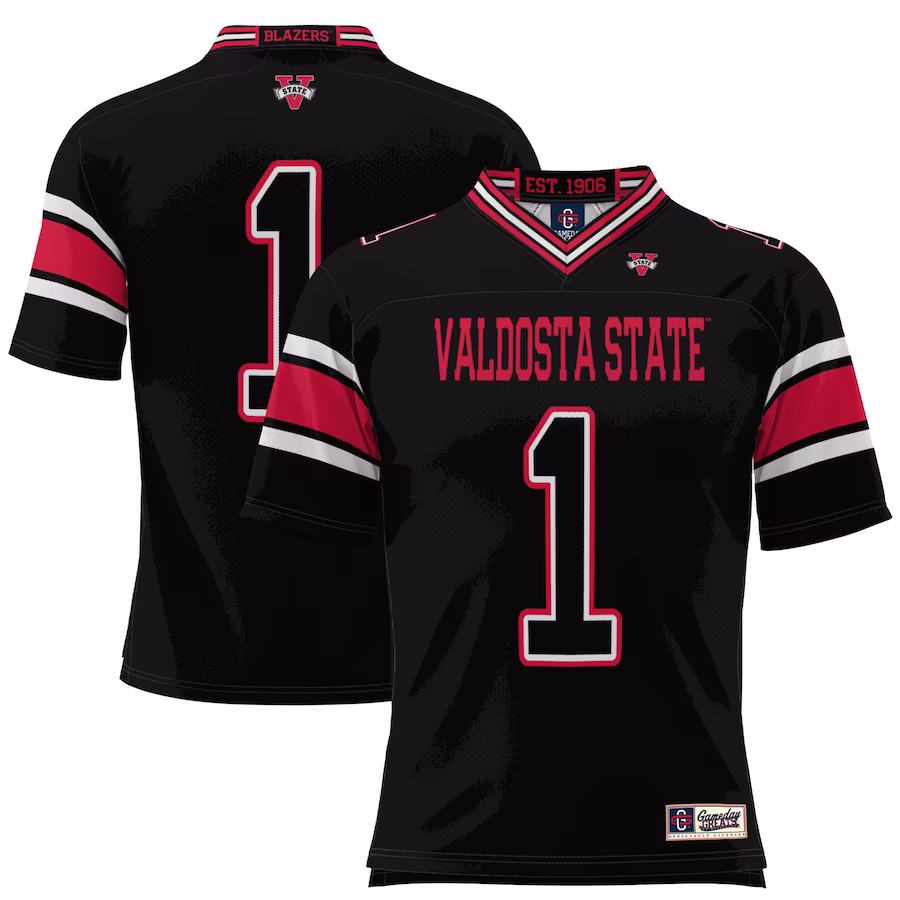 #1 Valdosta State Blazers GameDay Greats Football Jersey - Black - Jersey