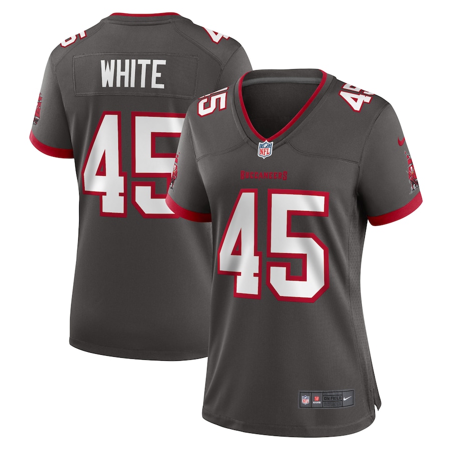 Women's Tampa Bay Buccaneers Devin White Nike Pewter Game Jersey - Jersey