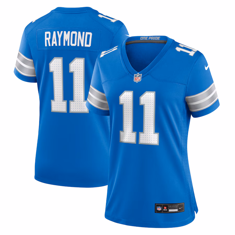 Women's Detroit Lions Kalif Raymond Nike Blue Team Game Jersey - Jersey