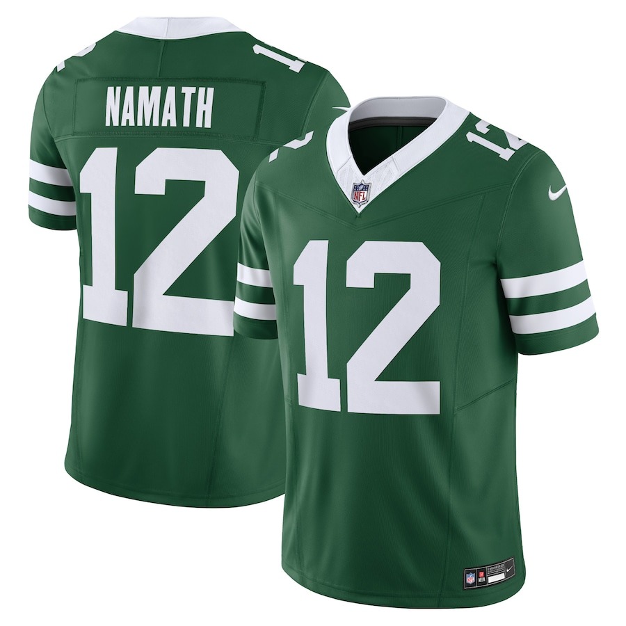 Men's New York Jets Joe Namath Nike Legacy Green Vapor F.U.S.E. Limited Jersey - Jersey
