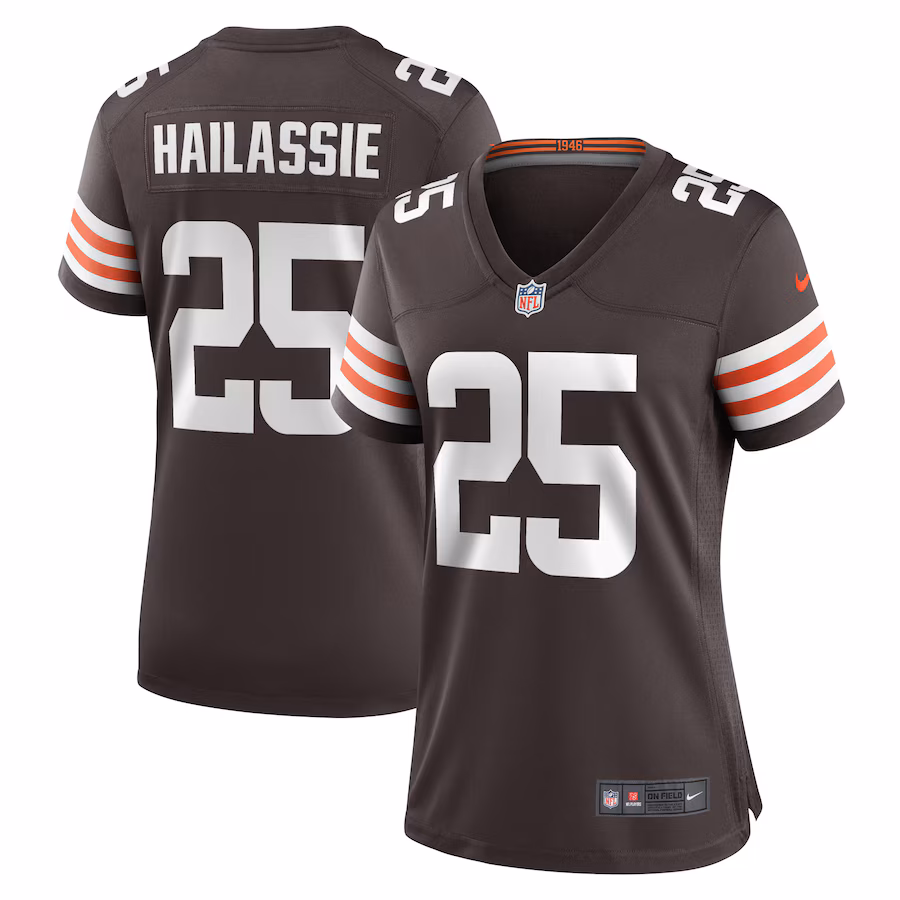Women's Cleveland Browns Kahlef Hailassie Nike  Brown Team Game Jersey - Jersey