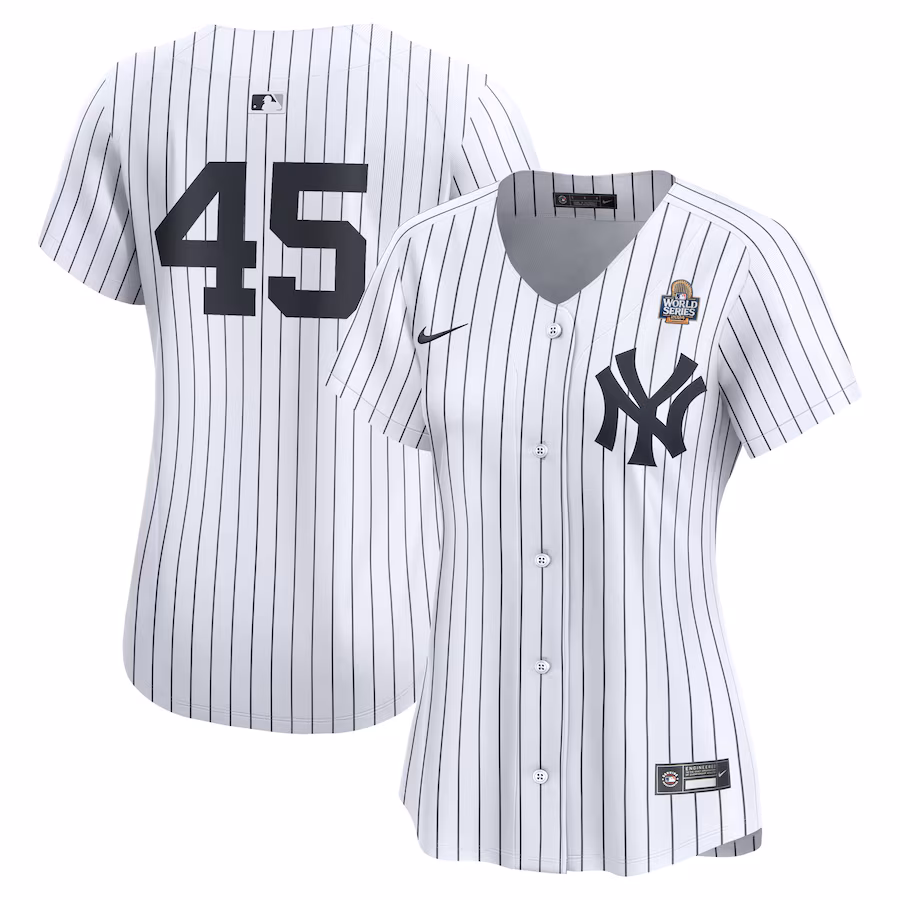 Women's New York Yankees Gerrit Cole Nike White 2024 World Series Limited Player Jersey - Jersey