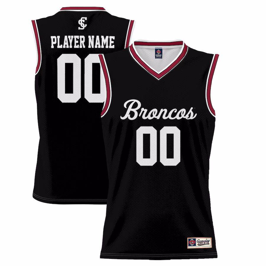 Santa Clara Broncos GameDay Greats Youth NIL Pick-A-Player Lightweight Basketball Jersey - Black - Jersey