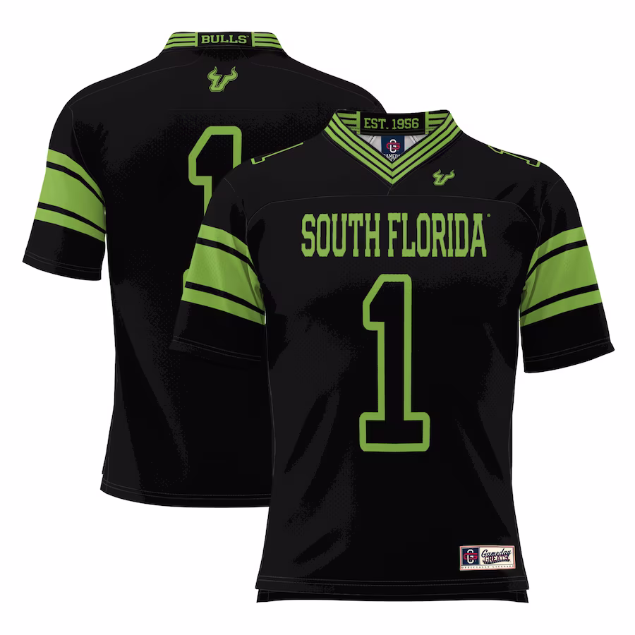 #1 South Florida Bulls GameDay Greats Football Jersey - Black - Jersey