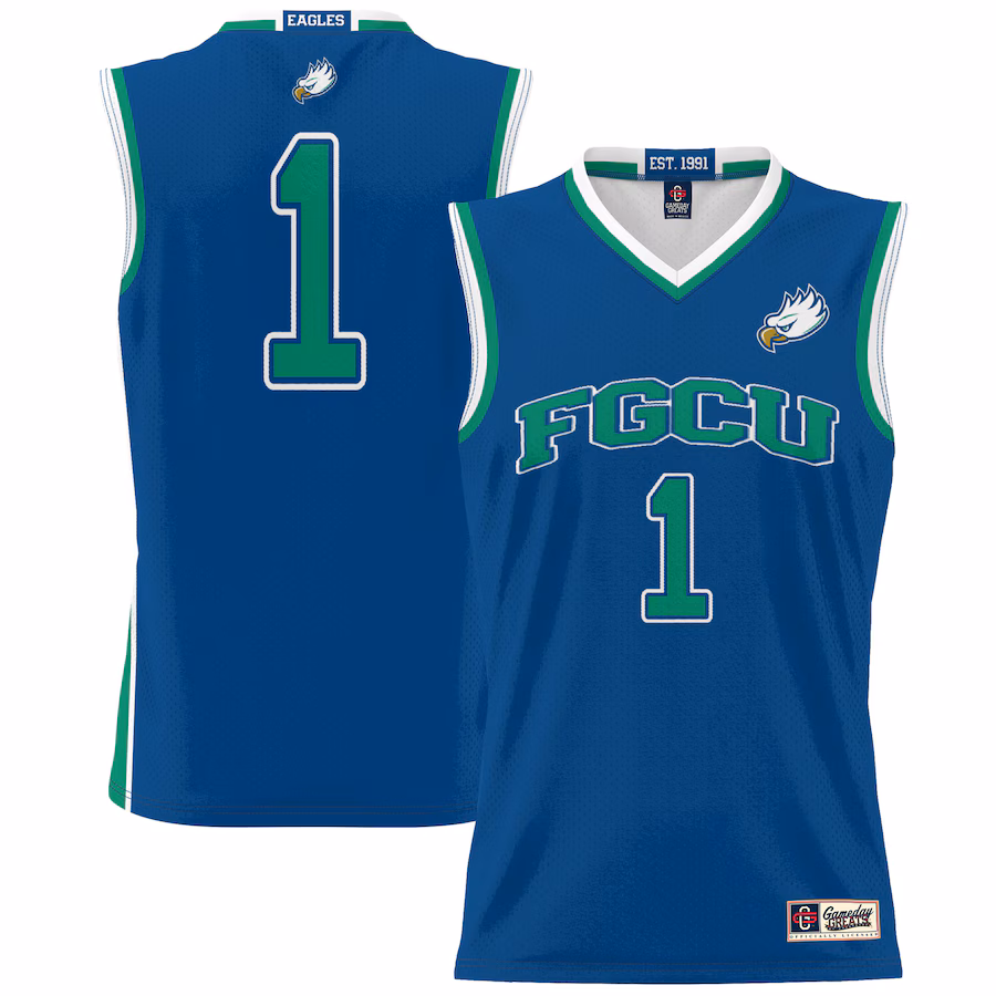 Youth GameDay Greats Blue #1 Florida Gulf Coast Eagles Lightweight Basketball Jersey - Jersey