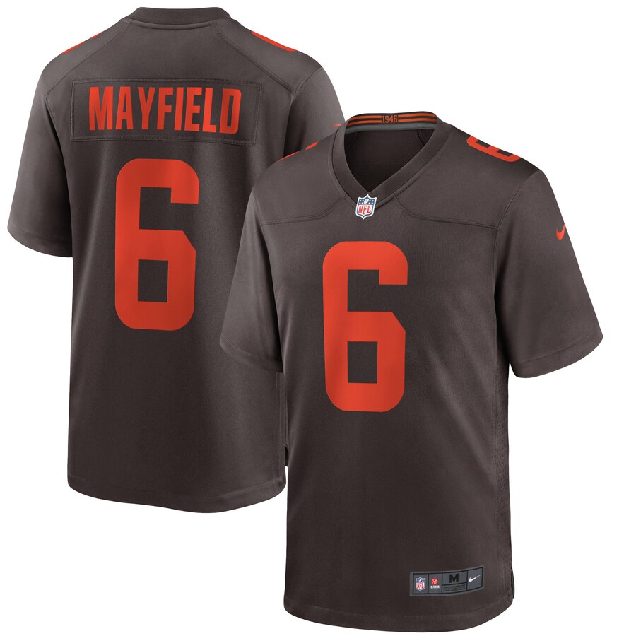 Men's Cleveland Browns Baker Mayfield Nike Brown Alternate Game Jersey - Jersey