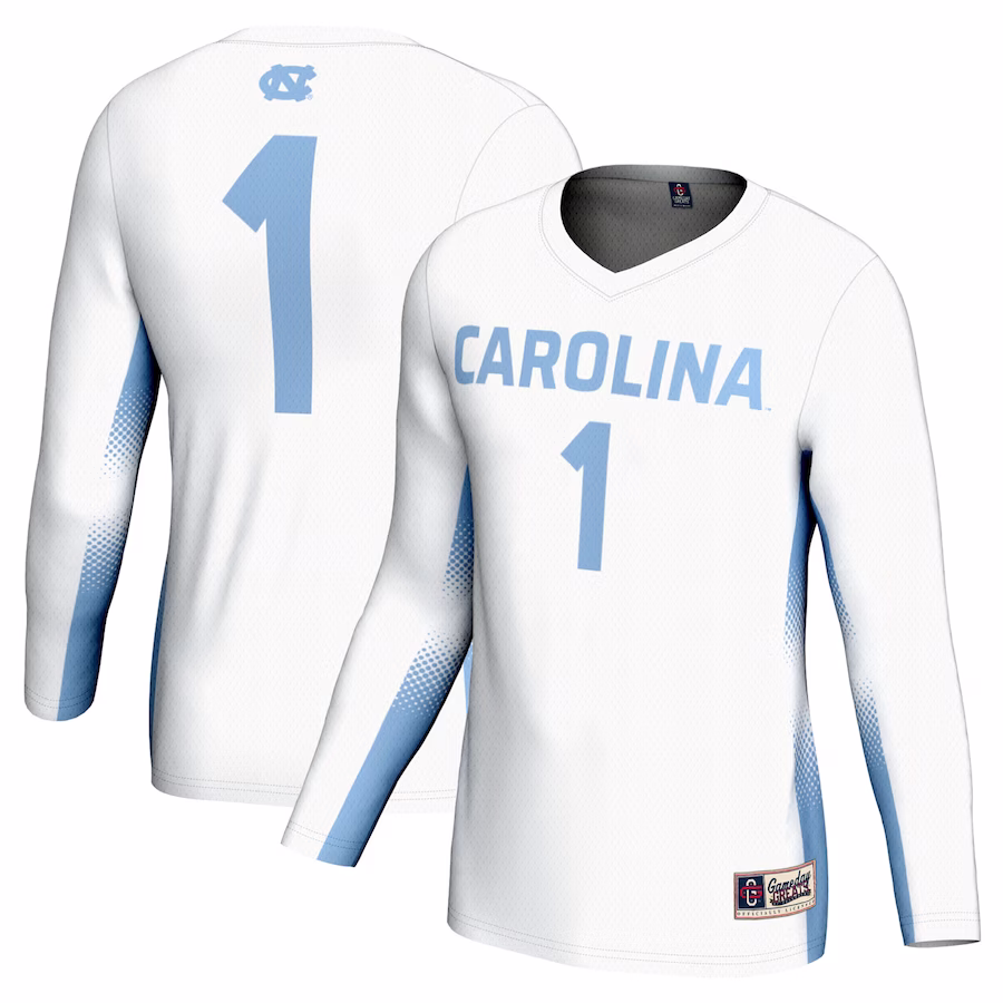 #1 North Carolina Tar Heels GameDay Greats Unisex Women's Volleyball Jersey - White - Jersey