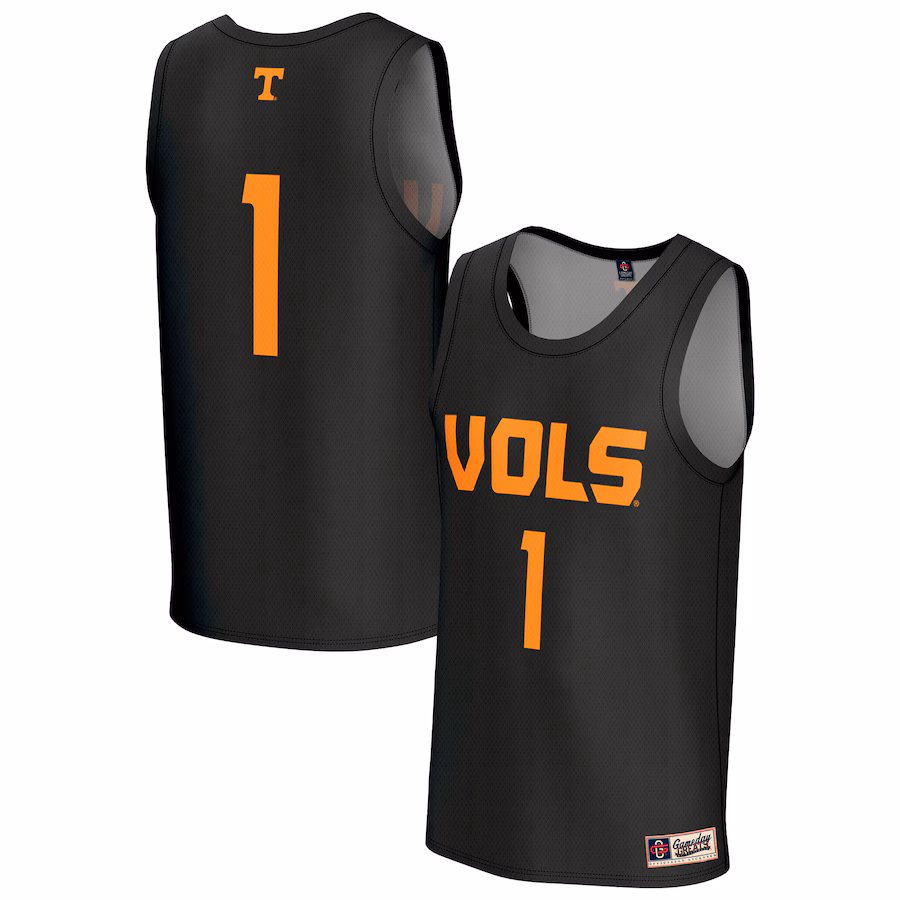 Youth GameDay Greats #1 Black Tennessee Volunteers Lightweight Basketball Fashion Jersey - Jersey