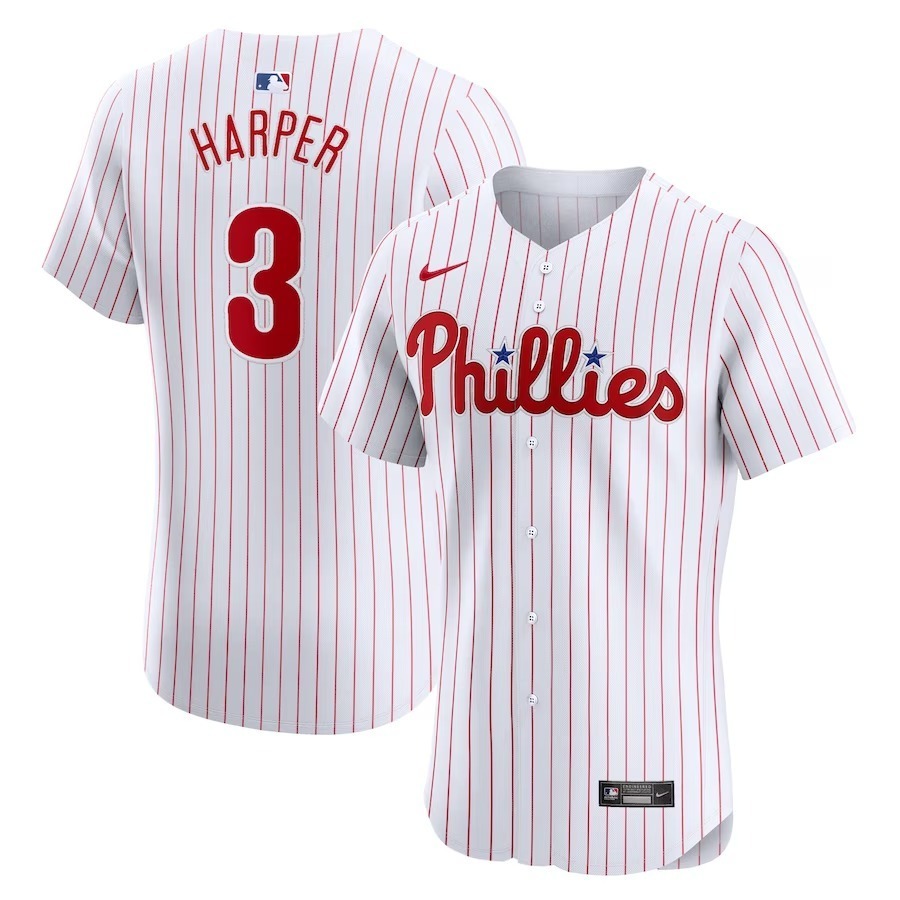 Men's Philadelphia Phillies Bryce Harper Nike White Home Elite Jersey - Jersey