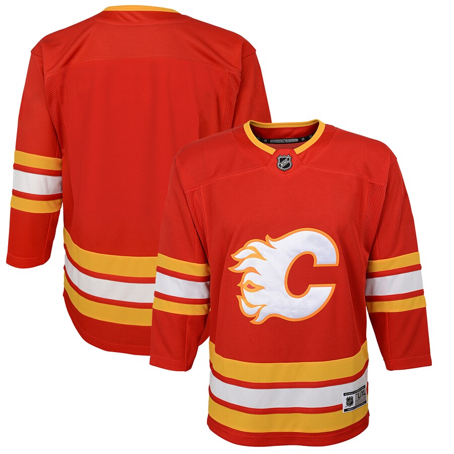 Youth Calgary Flames Red Home Premier Jersey - Jersey