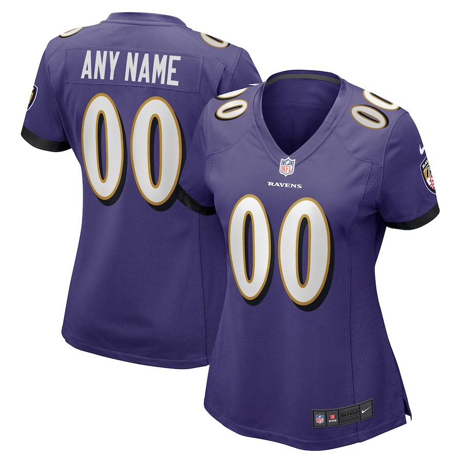 Women's Nike Purple Baltimore Ravens Custom Game Jersey - Jersey