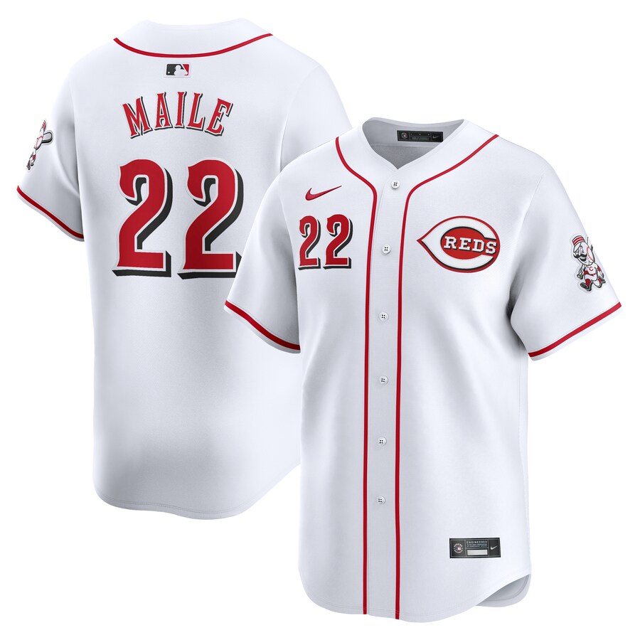 Men's Cincinnati Reds Luke Maile Nike White Home Limited Player Jersey - Jersey