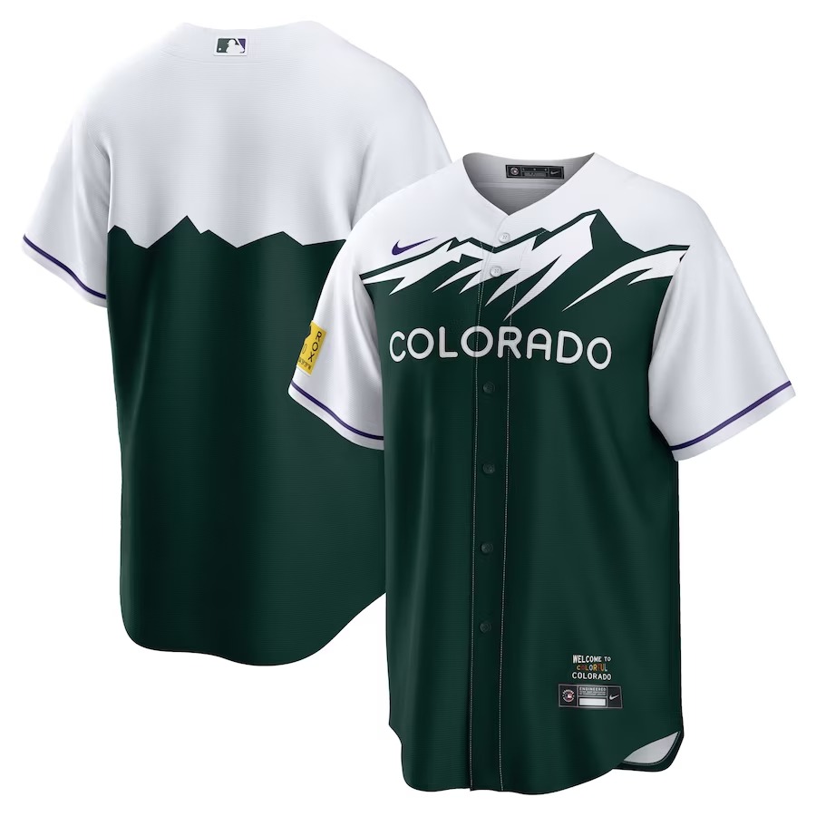 Men's Colorado Rockies Nike Green City Connect Replica Team Jersey - Jersey