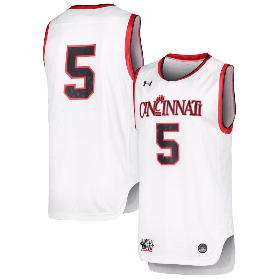 Cincinnati Bearcats Under Armour Replica Basketball Jersey - White - Jersey