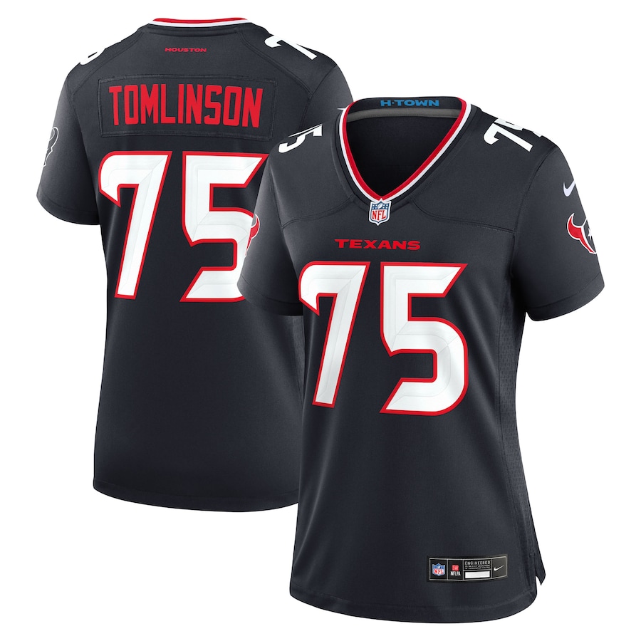 Women's Houston Texans Laken Tomlinson Nike Navy Team Game Jersey - Jersey