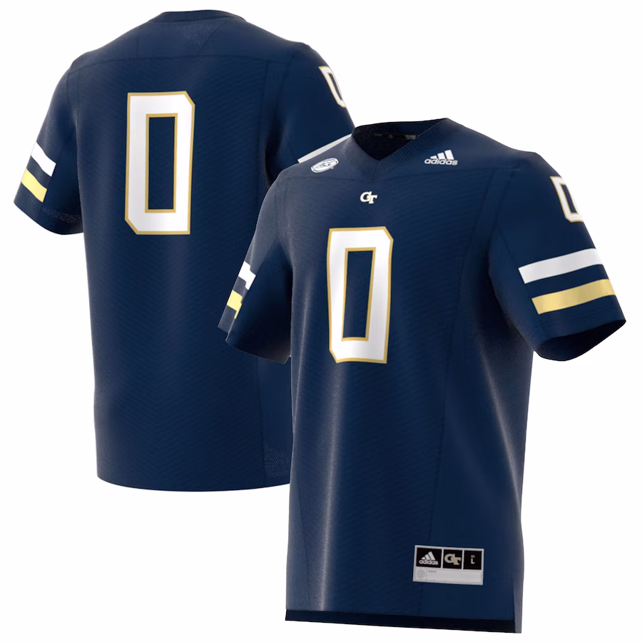 Georgia Tech Yellow Jackets adidas Premier Strategy Jersey - Navy - Jersey
